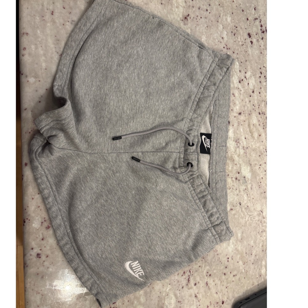 Nike Sportswear Essential Womens French Terry Shorts Heather Grey Medium M